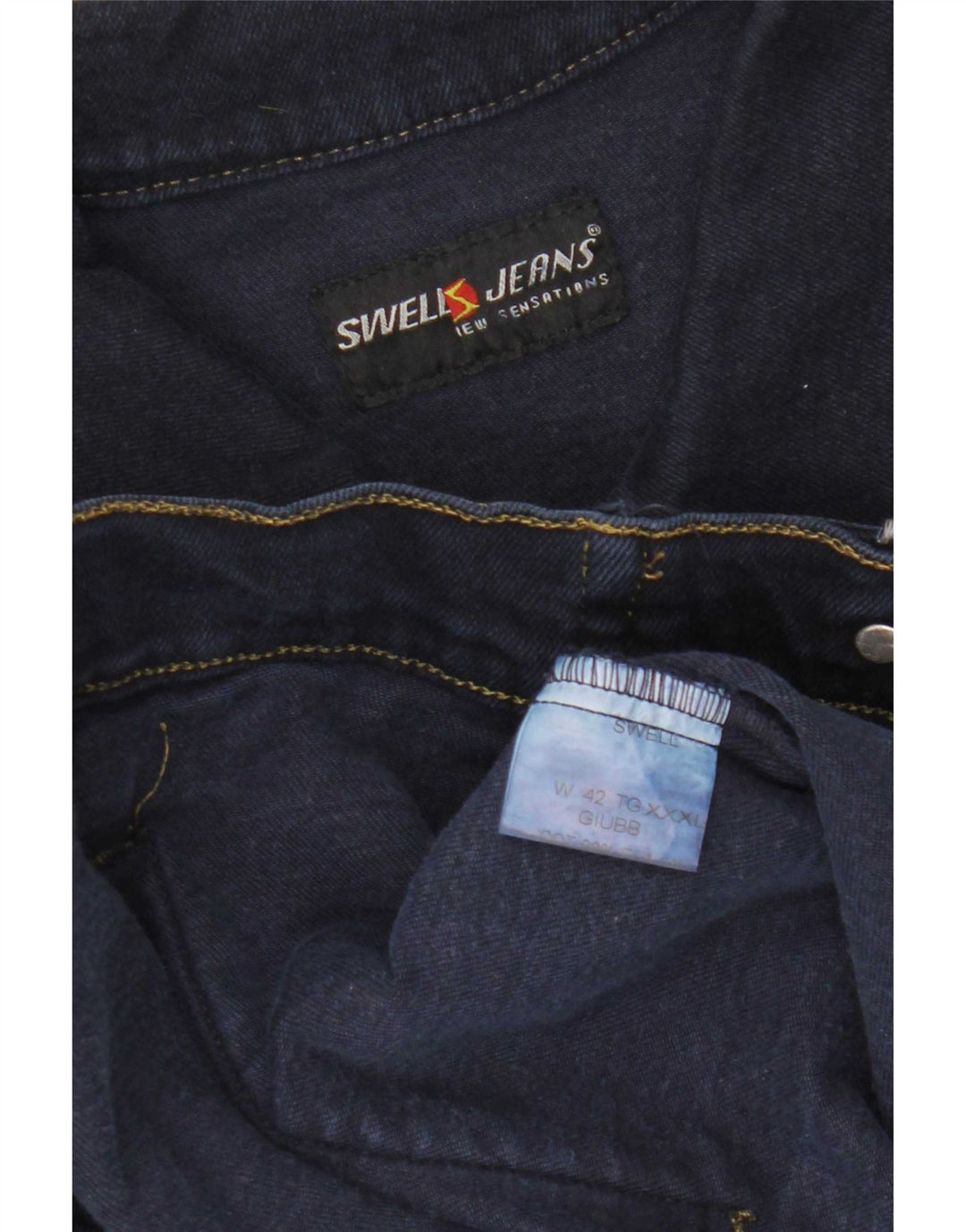 Giacca di jeans vintage da uomo UK 46 3XL Blu navy