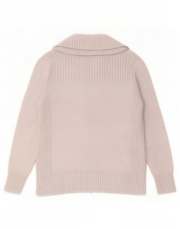 Maglione cardigan da donna Marks & Spencer UK 16 grande cotone grigio
