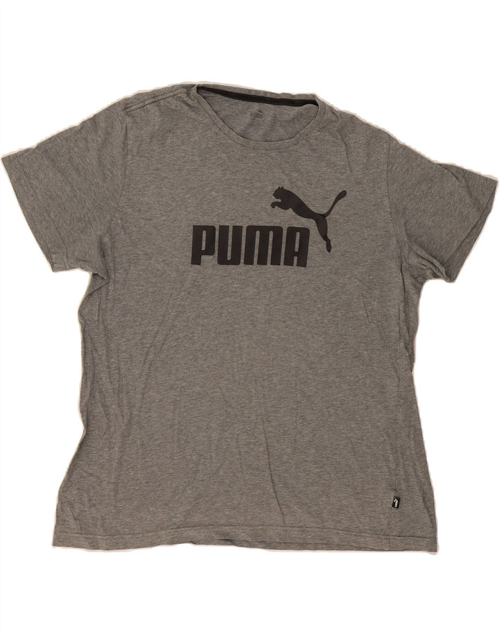 PUMA Mens Graphic T-Shirt Top XL Grey Cotton Vintage Puma and Second-Hand Puma from Messina Hembry 
