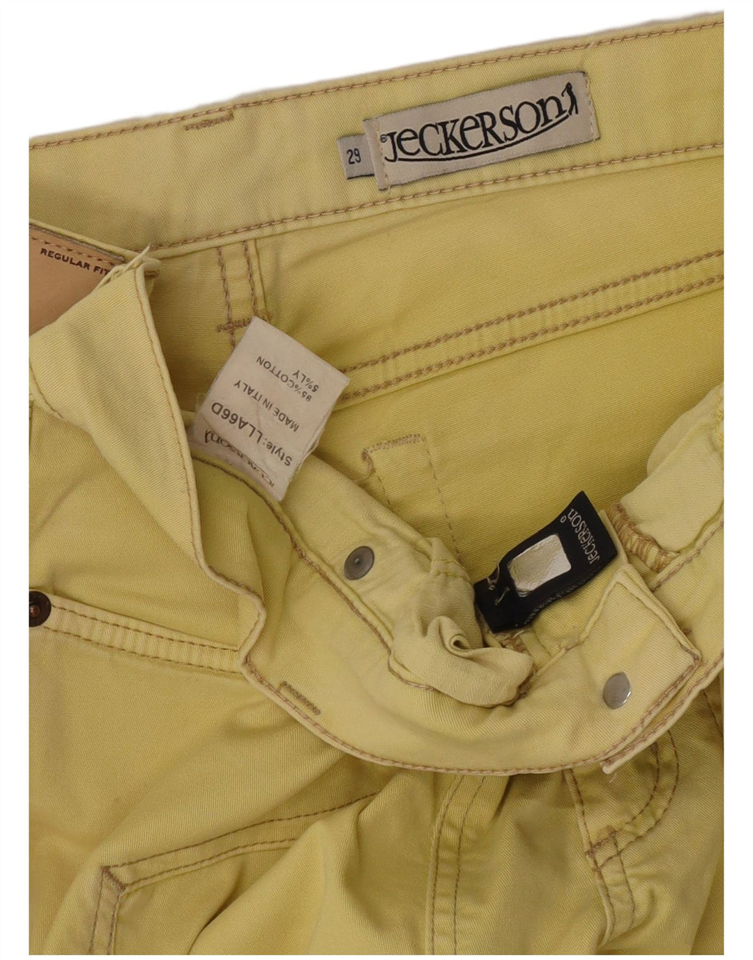 Jeans Bootcut da donna Jeckerson W29 L28 cotone giallo