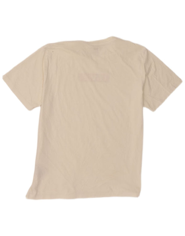 T-shirt grafica da uomo Levi's Top grande in cotone bianco sporco