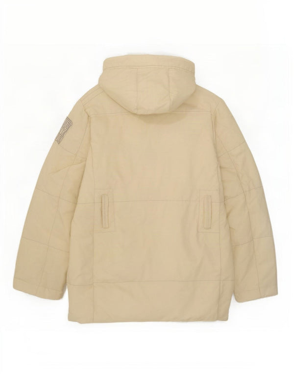 Cappotto imbottito con cappuccio grafico oversize da donna Murphy & Nye UK 10 piccolo bianco