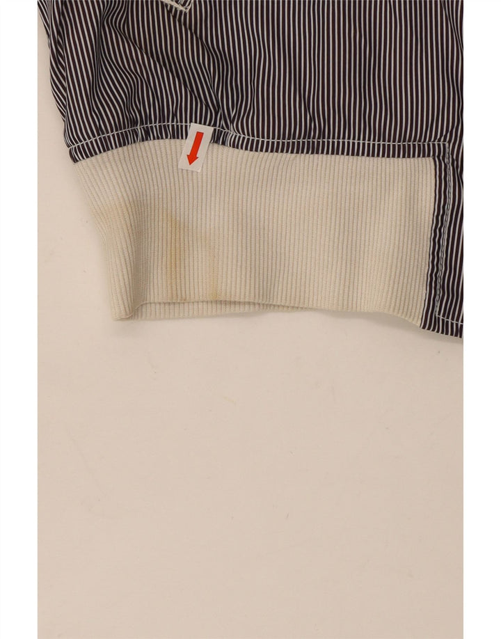 Giacca bomber da donna Diesel UK 16 grande poliestere gessato blu navy