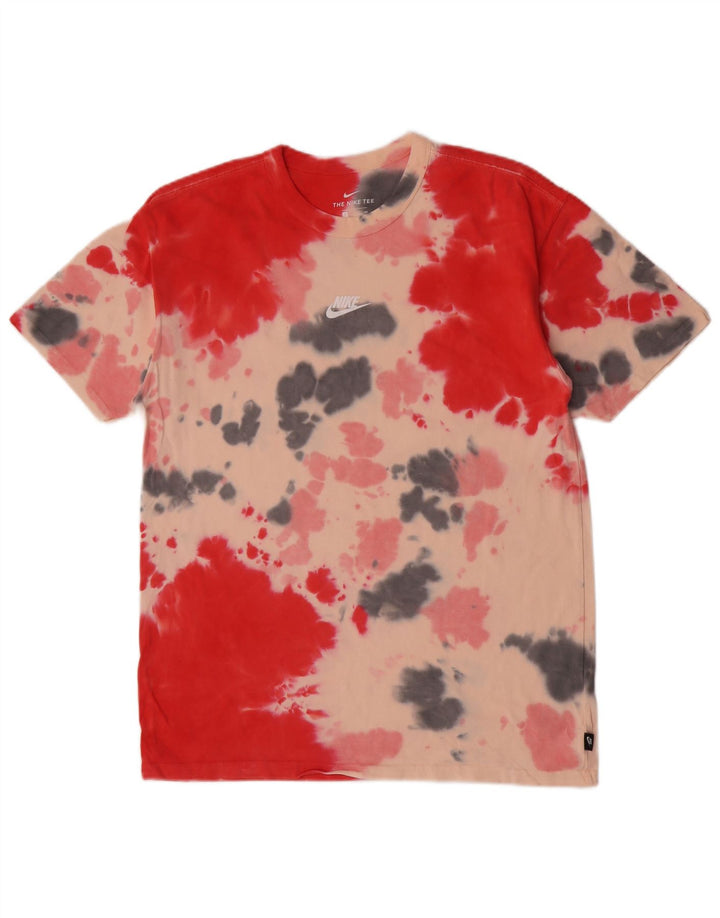 T-shirt da uomo NIKE Top piccola in cotone tie-dye multicolore