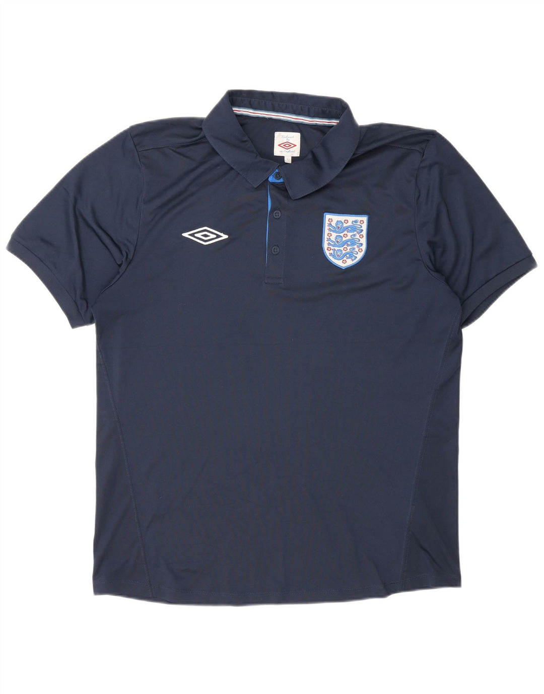 Polo Umbro da uomo grande sportiva in poliestere blu navy