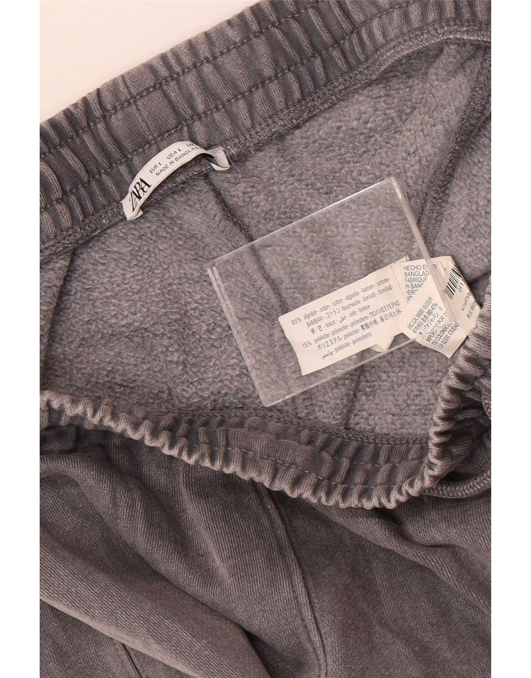 Pantaloni da tuta da donna Zara a gamba larga grandi in cotone grigio