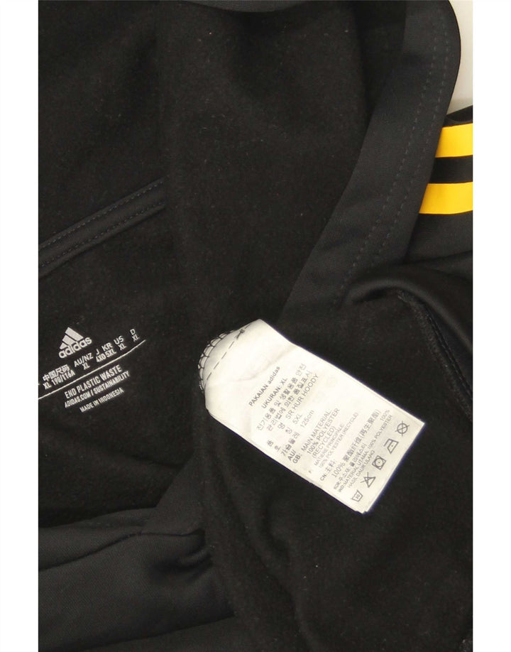 Felpa con cappuccio grafica da uomo Adidas XL poliestere nero