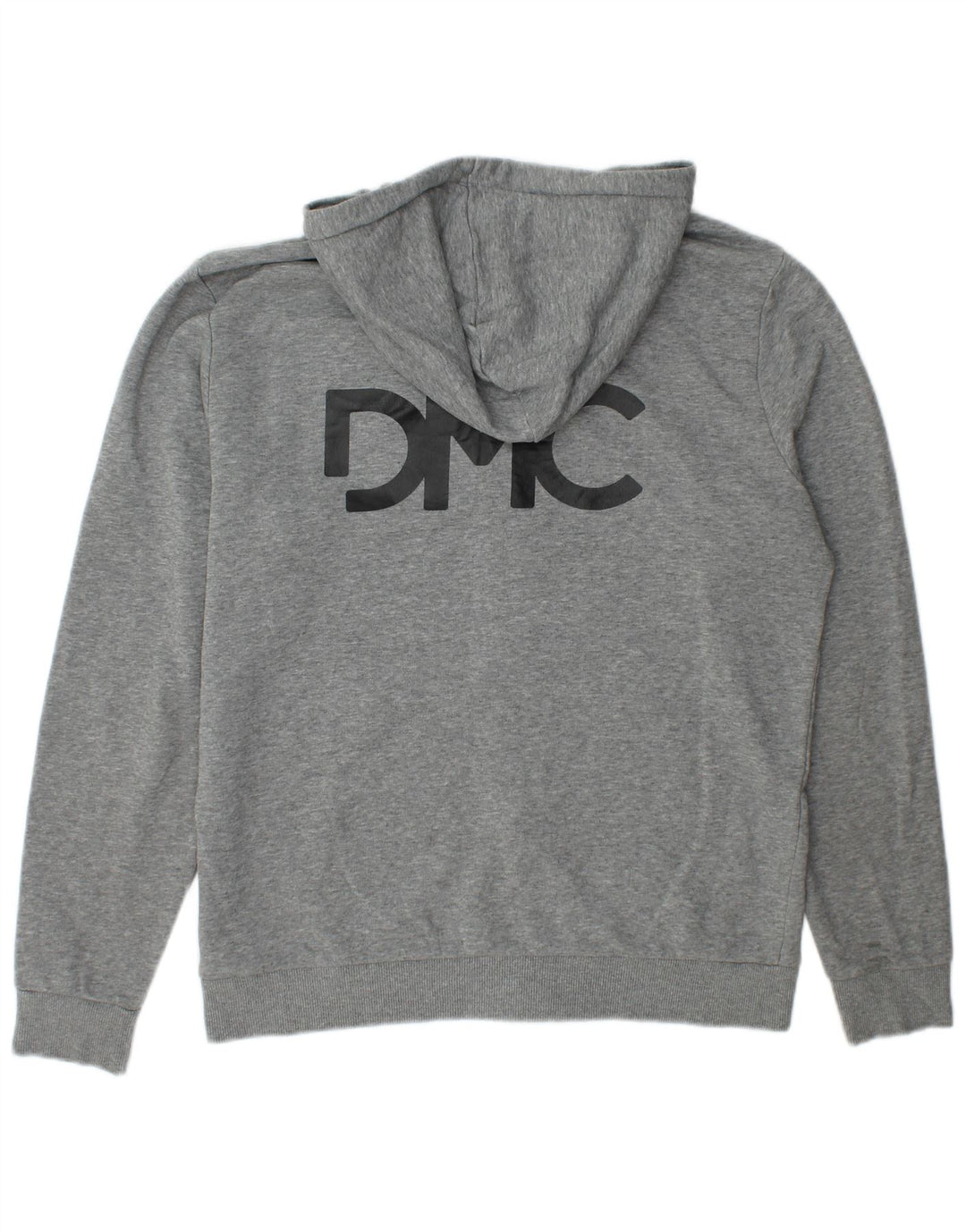 Felpa con cappuccio e zip grafica da uomo Puma in cotone grigio medio