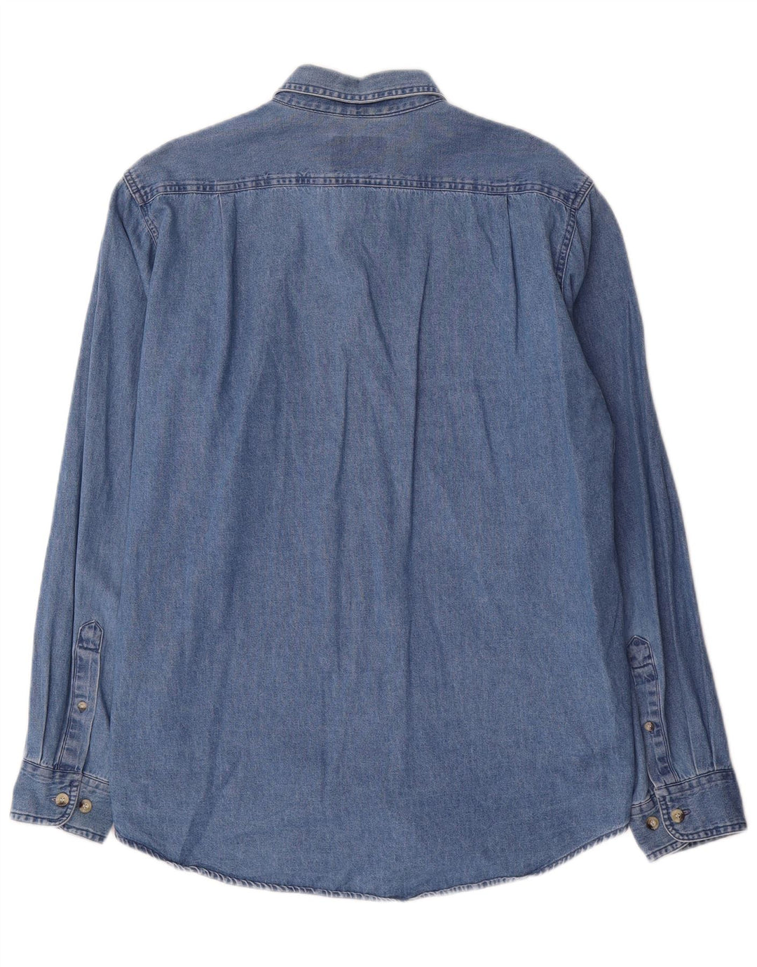 Camicia di jeans da uomo Wrangler grande in cotone blu