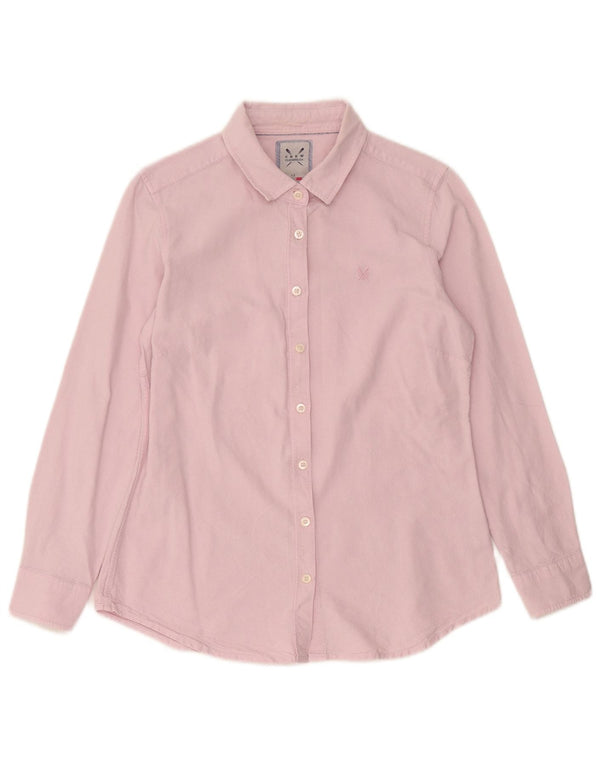 Crew Clothing Camicia da donna UK 12 Cotone rosa medio