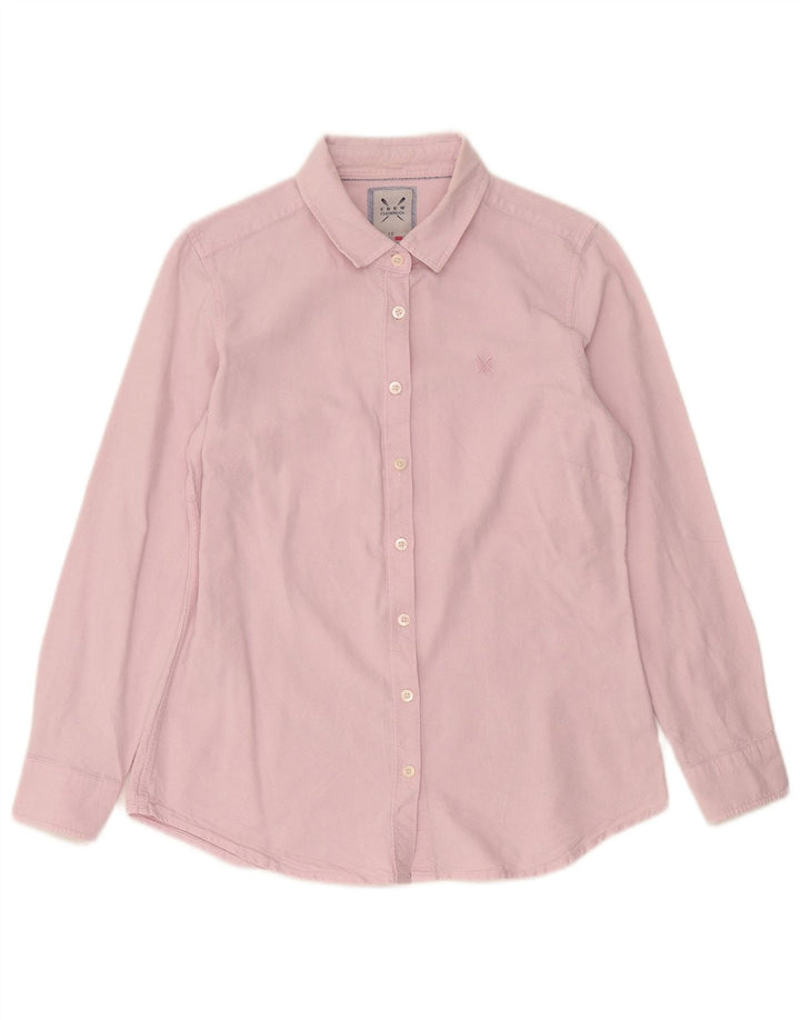 Crew Clothing Camicia da donna UK 12 Cotone rosa medio