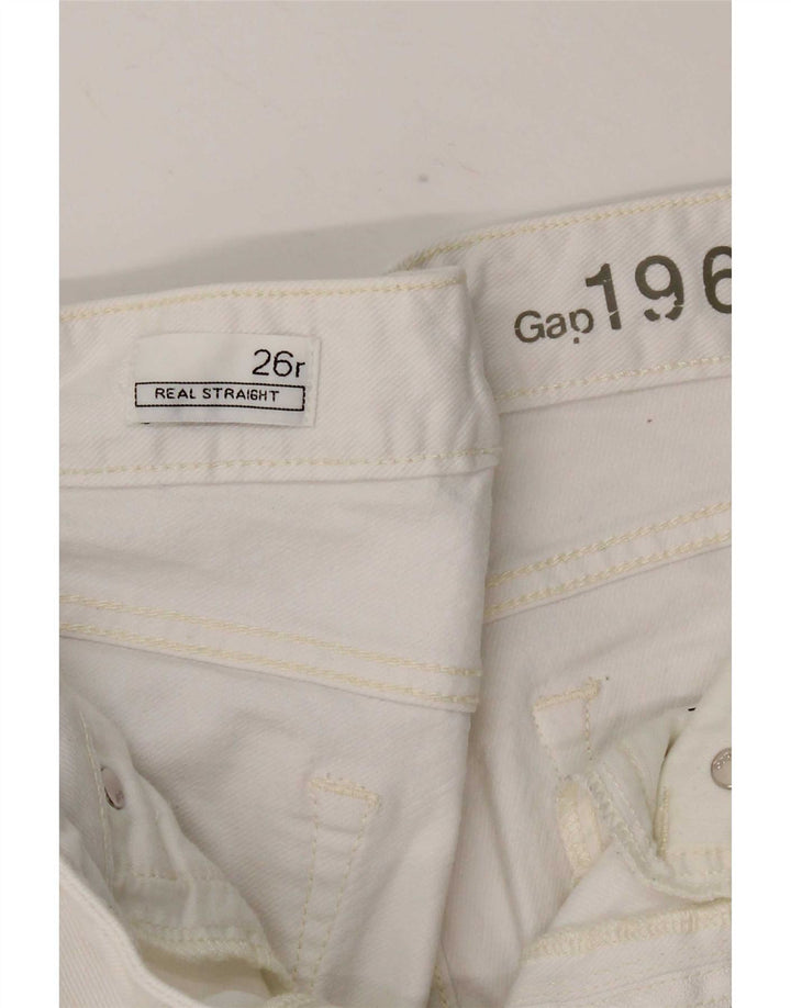 Jeans dritti da donna Gap W26 L27 cotone bianco