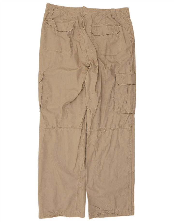 Pantaloni cargo dritti da uomo Cherokee W36 L34 in cotone beige