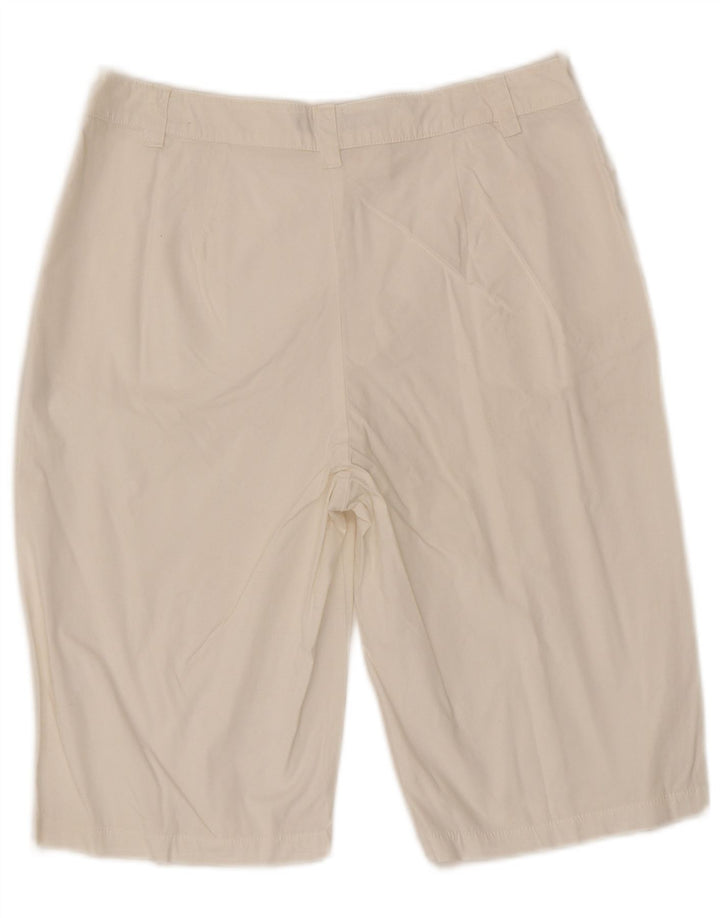 Pantaloncini chino vintage da donna IT 44 medi W30 bianchi
