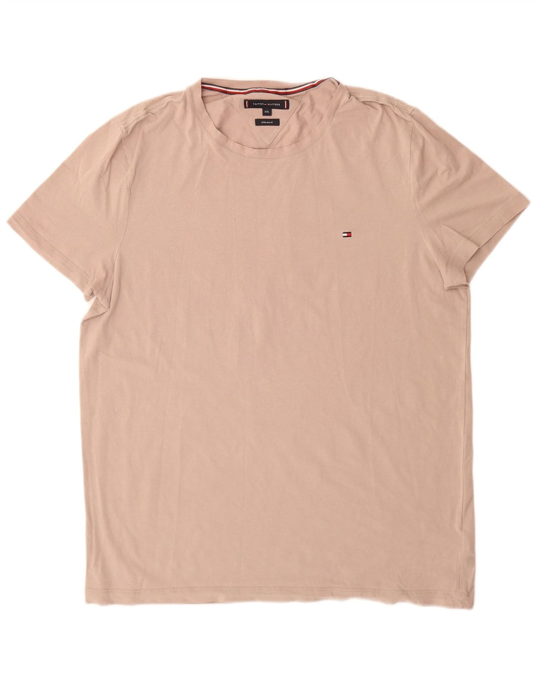 TOMMY HILFIGER T-shirt extra slim da uomo 2XL Cotone beige