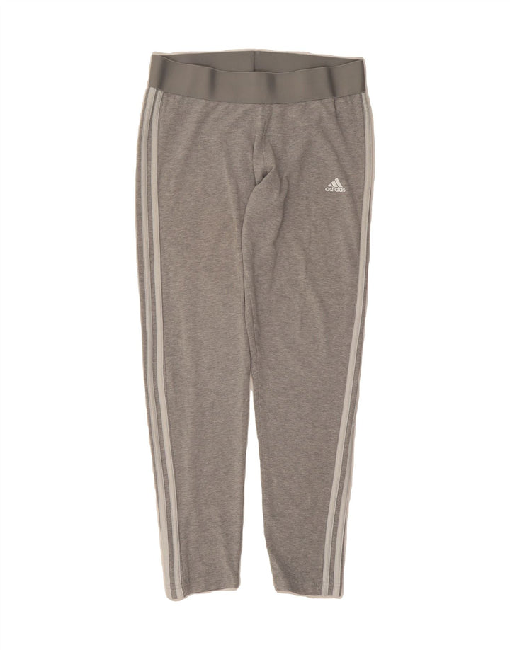 ADIDAS Womens Leggings UK 16/18 Large  Grey Vintage Adidas and Second-Hand Adidas from Messina Hembry 