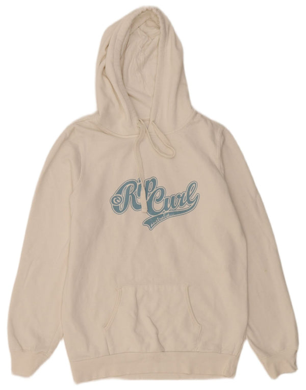 RIP CURL Womens Graphic Hoodie Jumper US 14 XL White Cotton