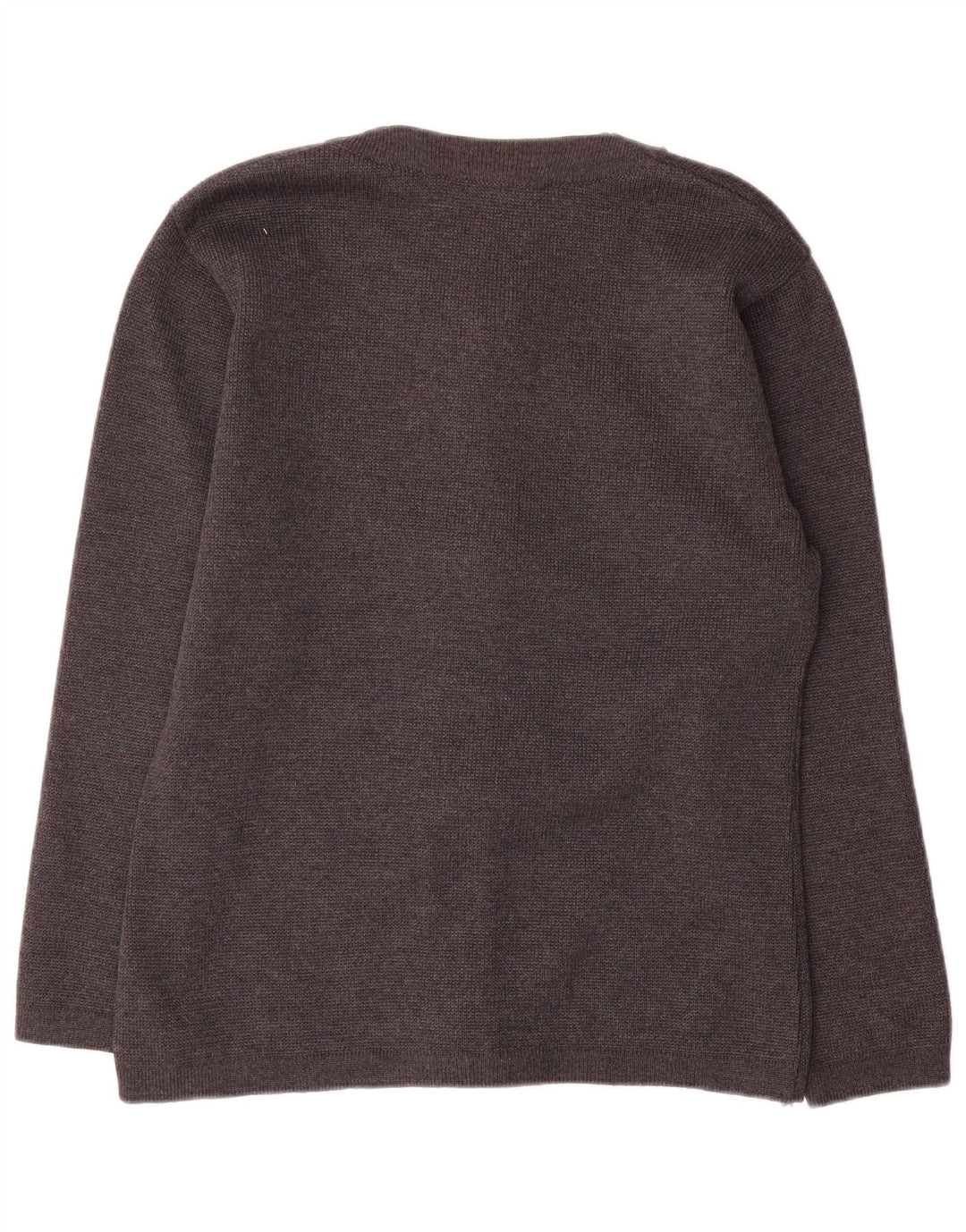 Maglione cardigan oversize da donna vintage UK 10 piccolo in lana grigia