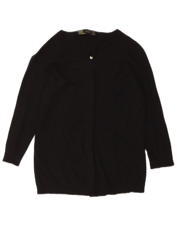 Maglione cardigan da donna Zara UK 12 Rayon nero medio