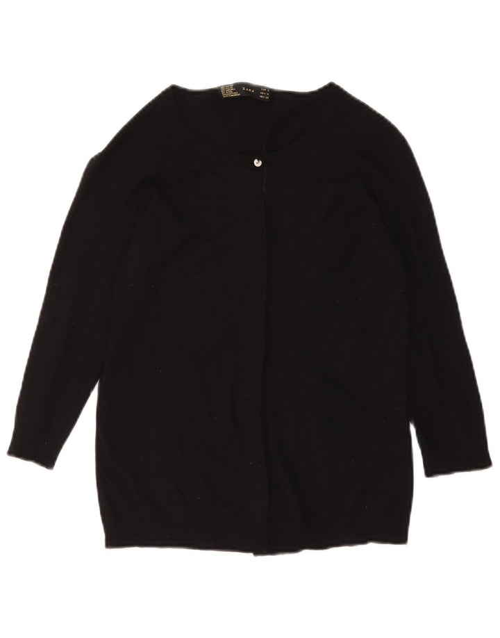 Maglione cardigan da donna Zara UK 12 Rayon nero medio
