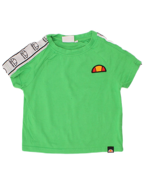 T-shirt grafica per ragazzi Ellesse Top 3-4 anni in cotone color block verde