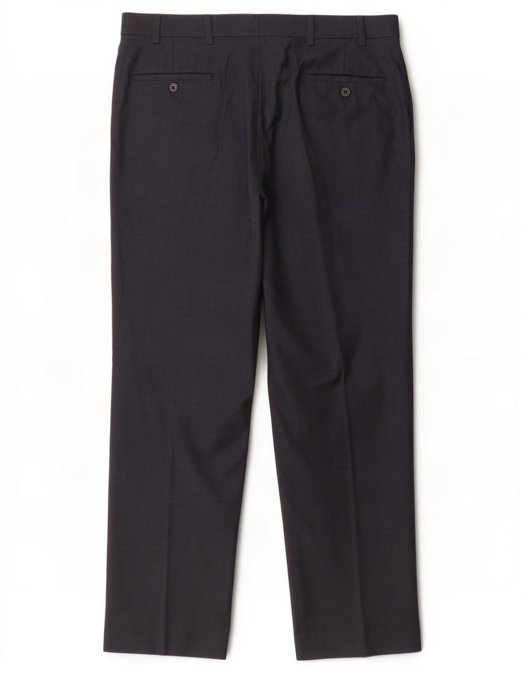 Pantaloni da abito dritti da uomo Marks & Spencer W38 L31 lana blu navy