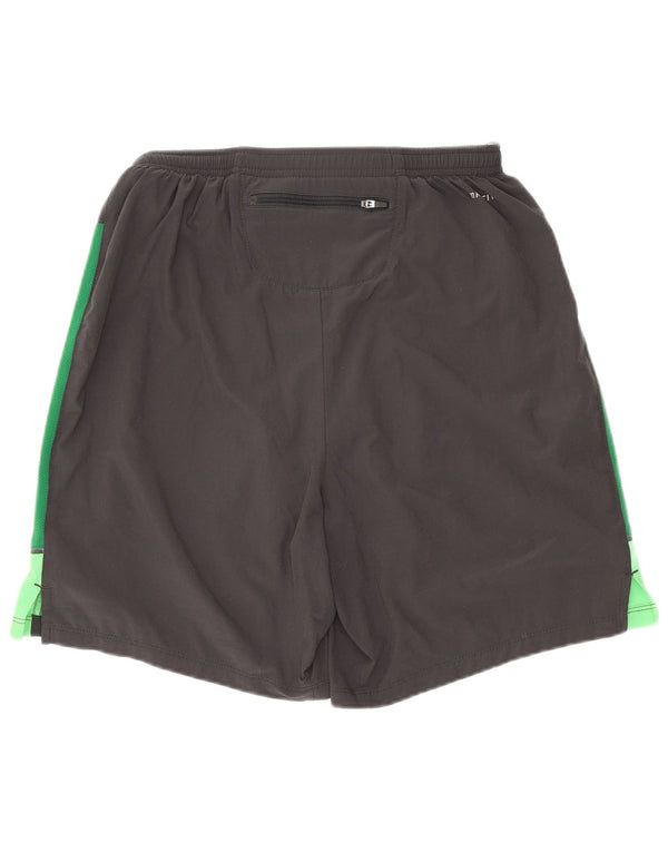 Pantaloncini sportivi regolari da uomo Nike Small Grey Colourblock in poliestere sportivo