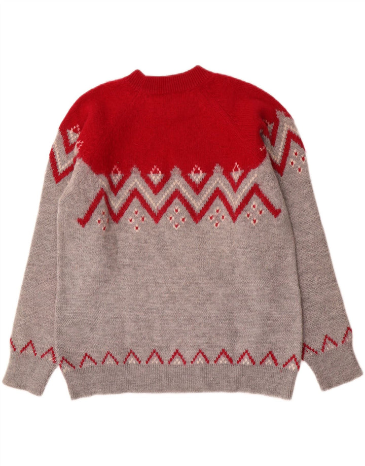 Maglione maglione girocollo da uomo vintage medio multicolore Fair Isle