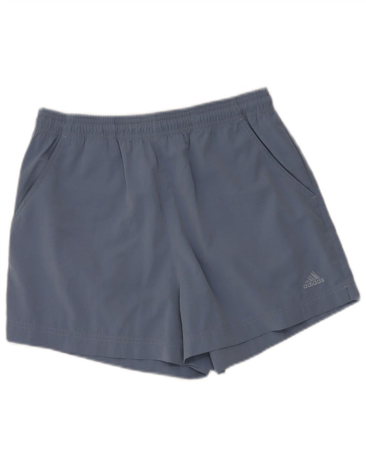 Pantaloncini sportivi Adidas da donna UK 12 poliestere blu medio