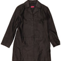 Cappotto in pelle da donna vintage UK 16 grande pelle nera