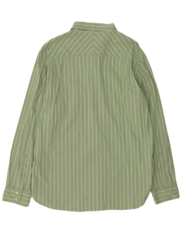 DOCKERS Camicia da uomo XL in cotone gessato verde