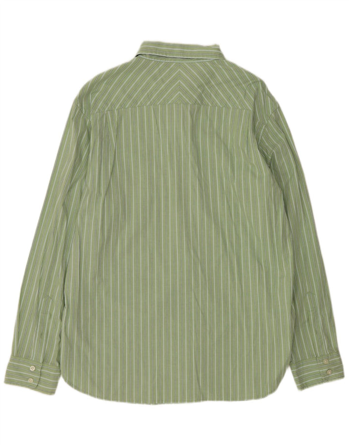 DOCKERS Camicia da uomo XL in cotone gessato verde
