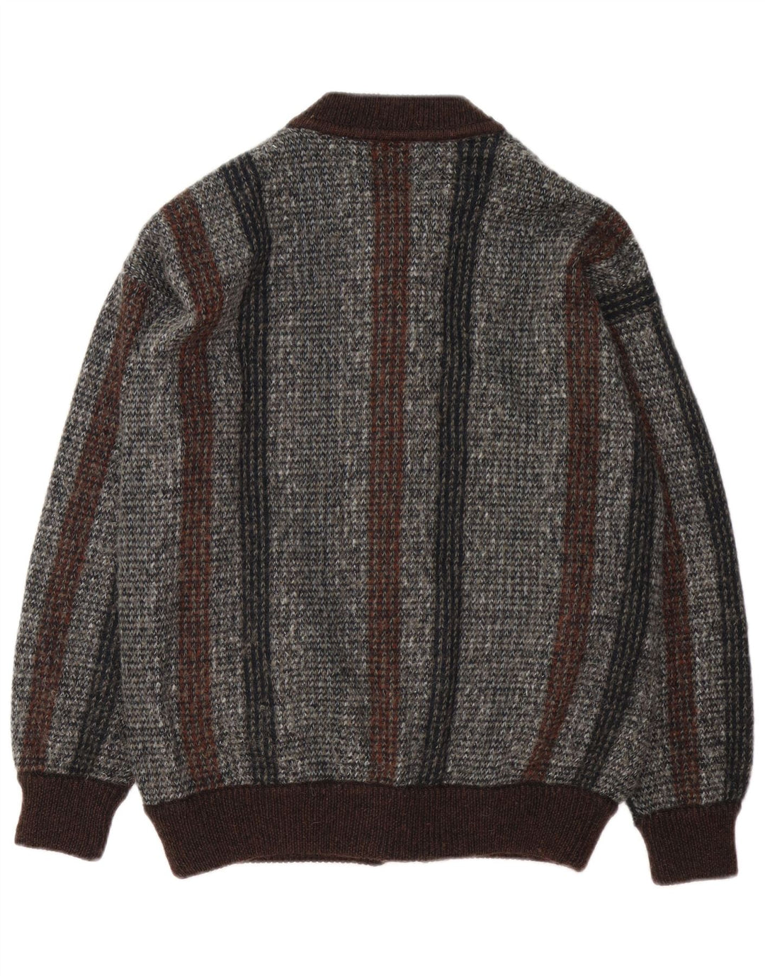 Maglione Cardigan Uomo Lancetti Grigio Medio a Righe