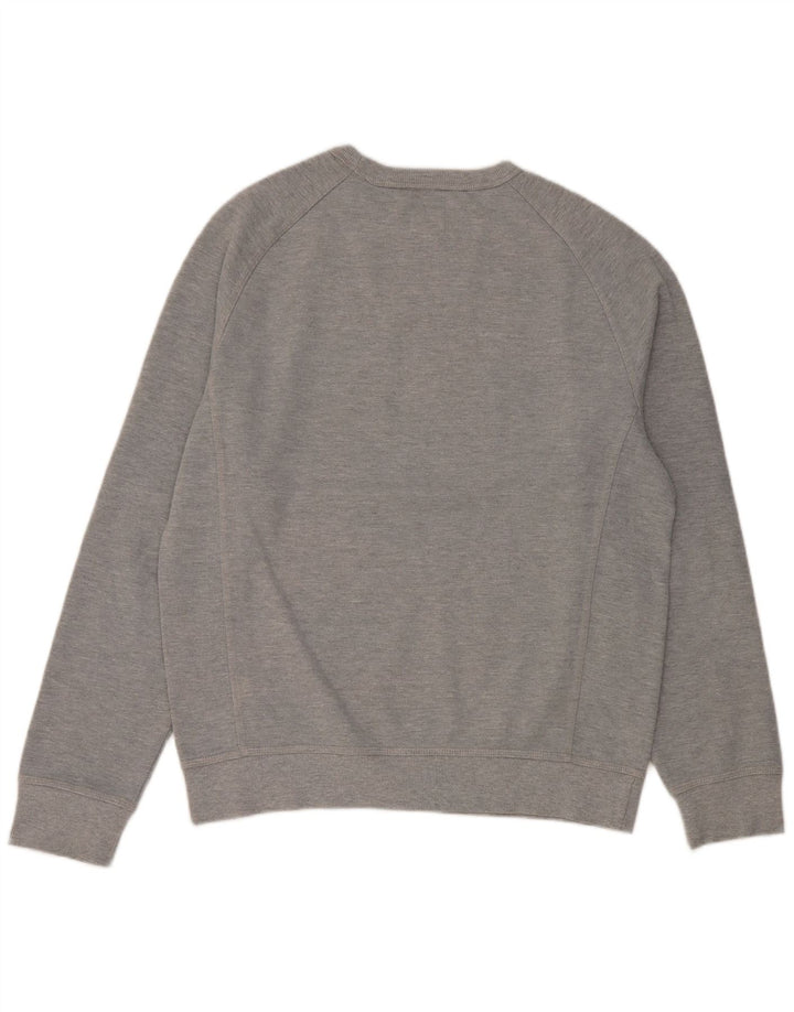 Felpa grafica da uomo Champion, maglione grande, cotone grigio