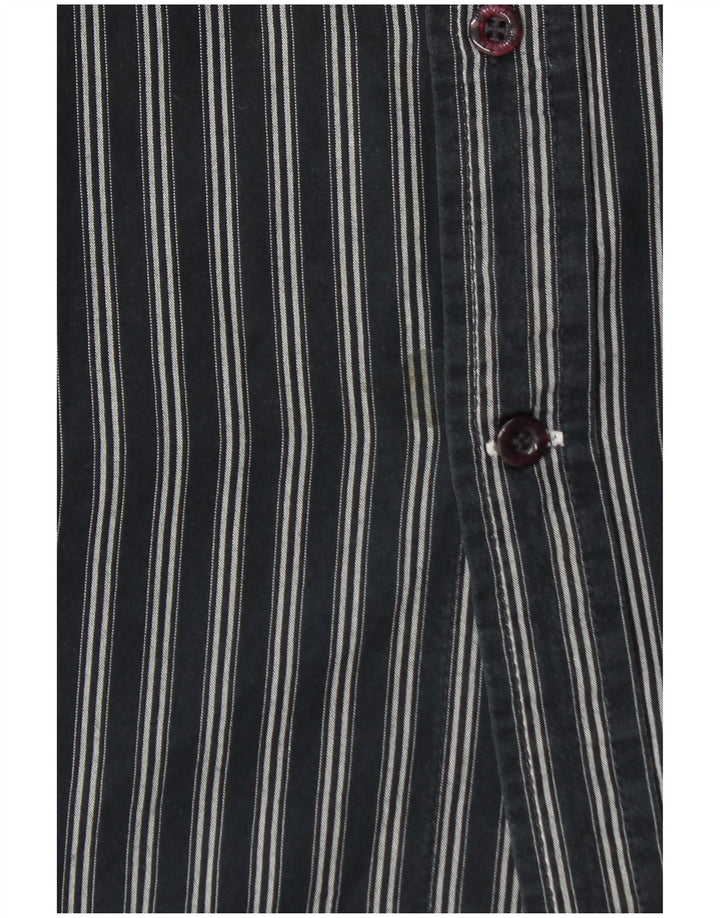 Mustang Camicia da uomo in cotone a righe grandi nere