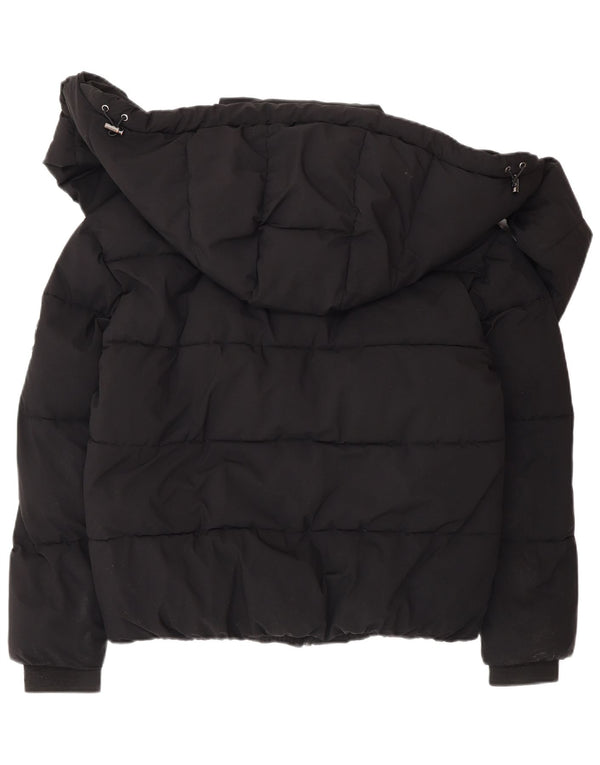 Giacca imbottita con cappuccio da donna Dkny UK 6 XS nera poliestere invernale