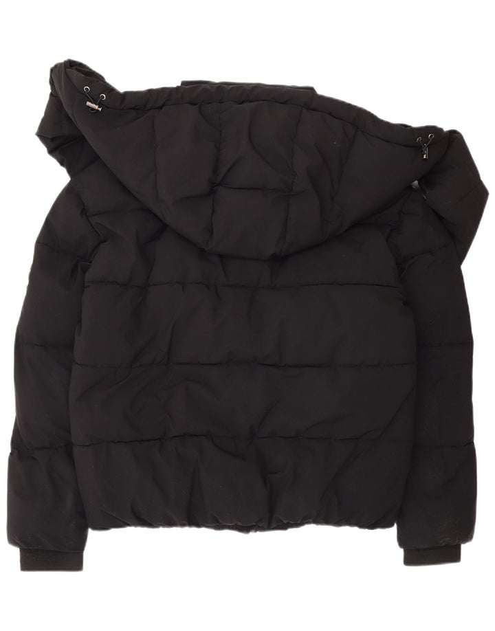 Giacca imbottita con cappuccio da donna Dkny UK 6 XS nera poliestere invernale