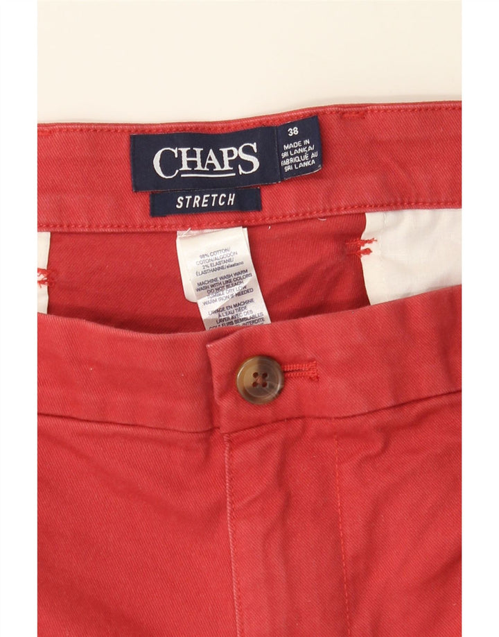 CHAPS Mens Chino Shorts W38 XL Red Cotton Vintage Chaps and Second-Hand Chaps from Messina Hembry 
