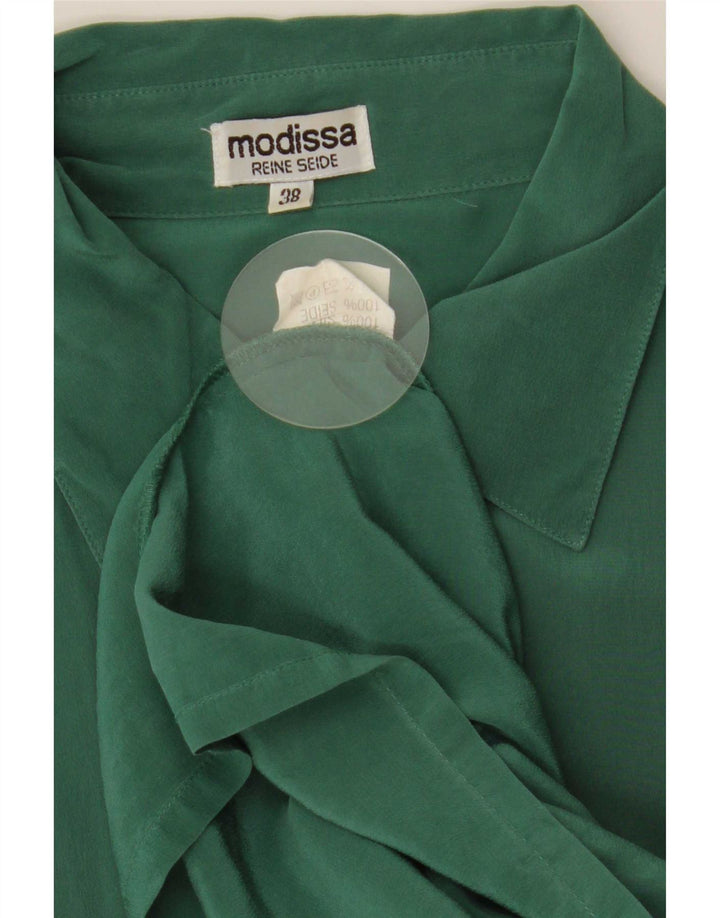 Camicetta camicia da donna Reine Seide EU 38 Seta verde medio