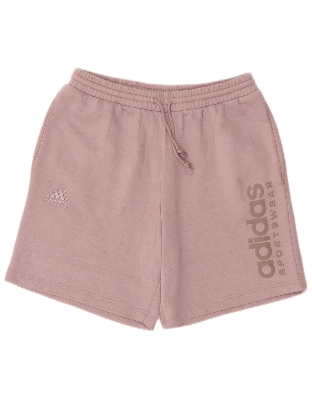 Pantaloncini sportivi grafici da uomo Adidas in cotone rosa medio