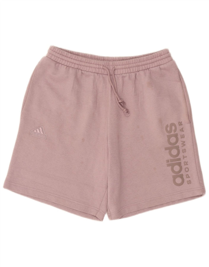 Pantaloncini sportivi grafici da uomo Adidas in cotone rosa medio