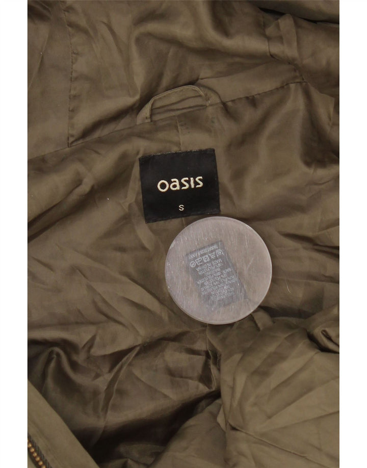Giacca Parka con cappuccio da donna Oasis UK 10 Small Poliestere kaki