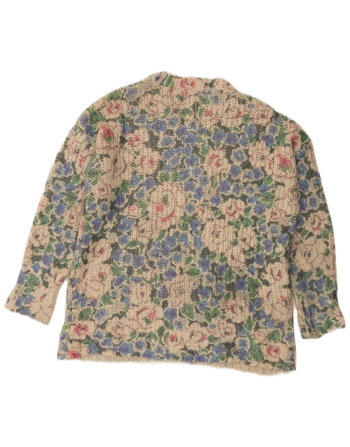 Maglione Girocollo Da Donna ZARA UK 10 Piccolo Floreale Multicolore