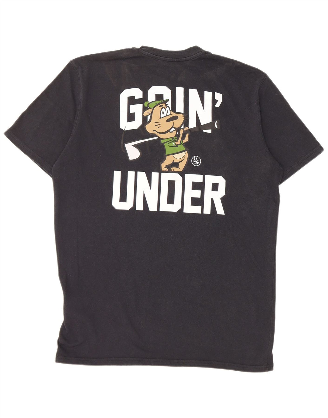 T-shirt grafica da uomo Under Armour Top in cotone nero medio