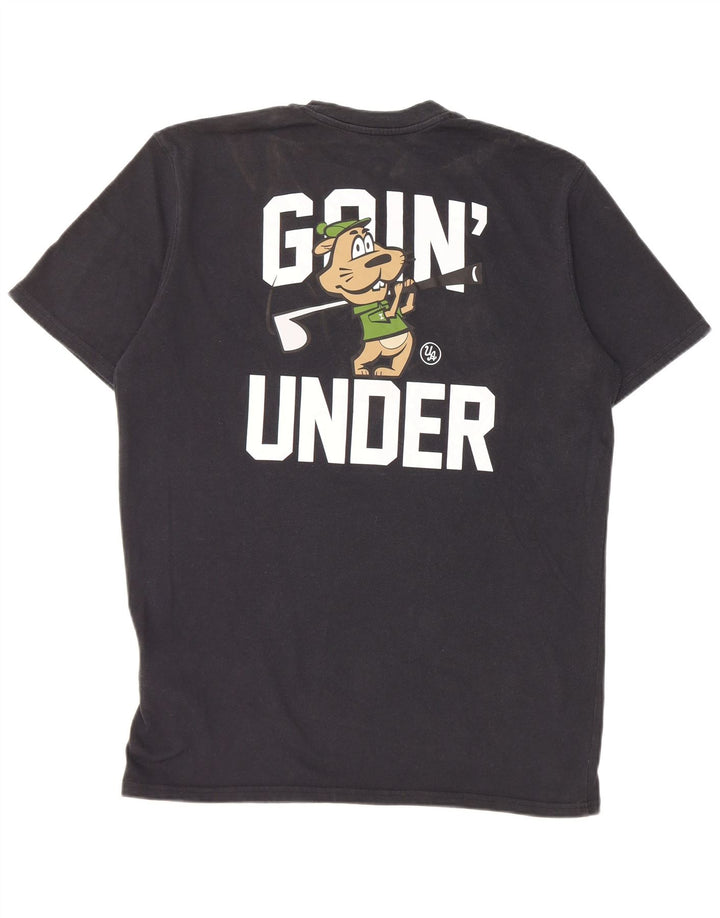 T-shirt grafica da uomo Under Armour Top in cotone nero medio