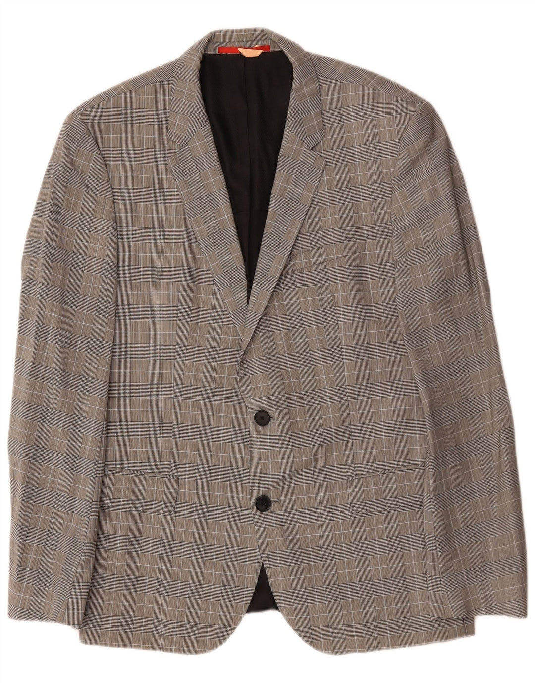 Giacca blazer da uomo a 2 bottoni Hugo Boss EU 52 XL lana pied de poule grigia