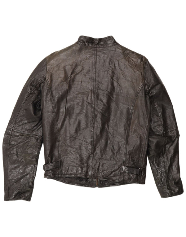 Giacca da corsa in pelle da donna Rifle UK 14 media nera