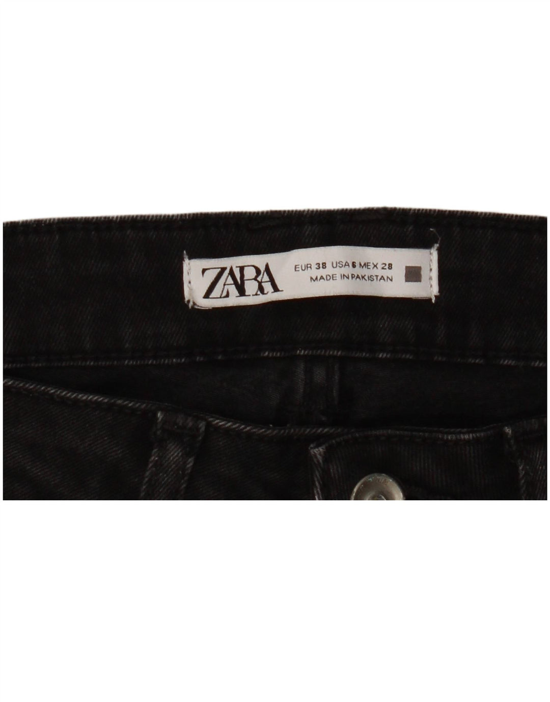Jeans skinny da donna Zara EU 38 piccoli W28 L27 neri