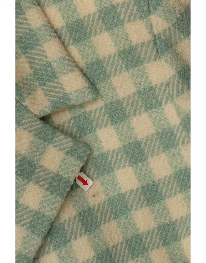 Cappotto doppiopetto da donna Istante UK 14 verde medio a quadri