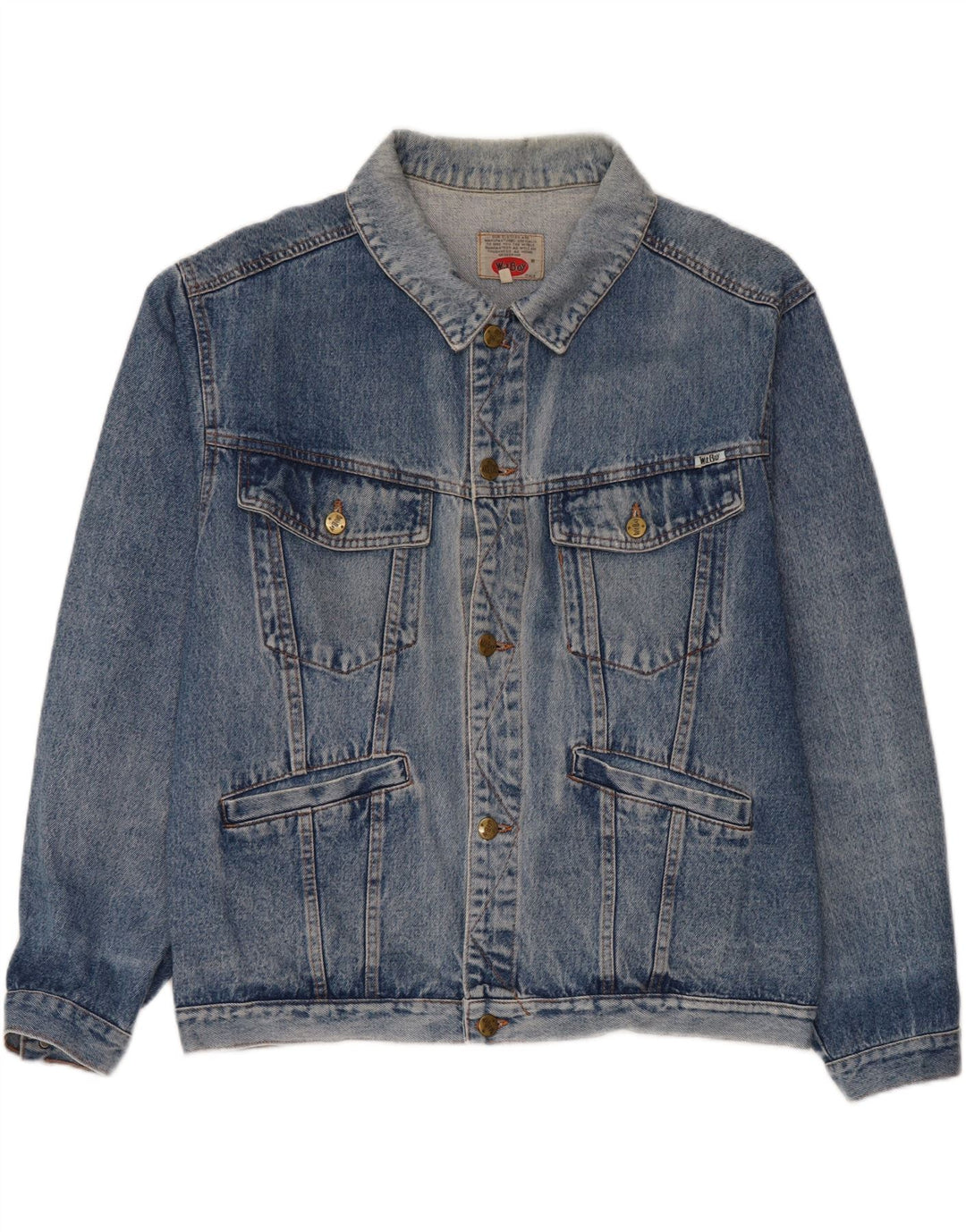 WITBOY Mens Denim Jacket UK 42 XL Blue